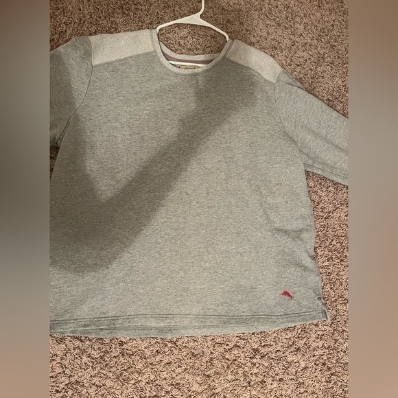 Tommy Bahama Gray Fleece Pullover Marlin Logo Sweatshirt crewneck sweater - Picture 10 of 12